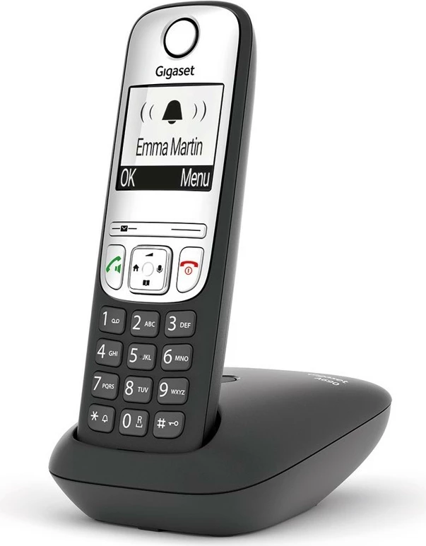 Telefon pa tela Gigaset A690, i zi/argjendtë