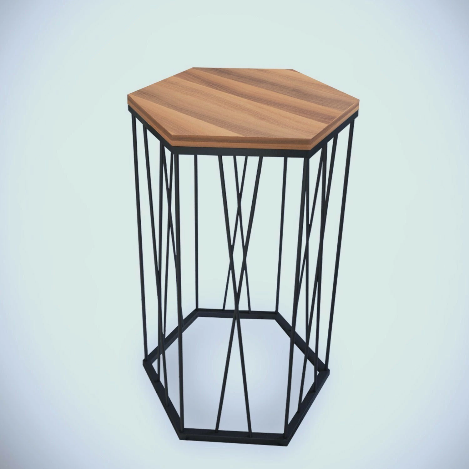 Tavolinë anësore Hanah Home, Cetrus, ngjyrë arre dhe e zezë