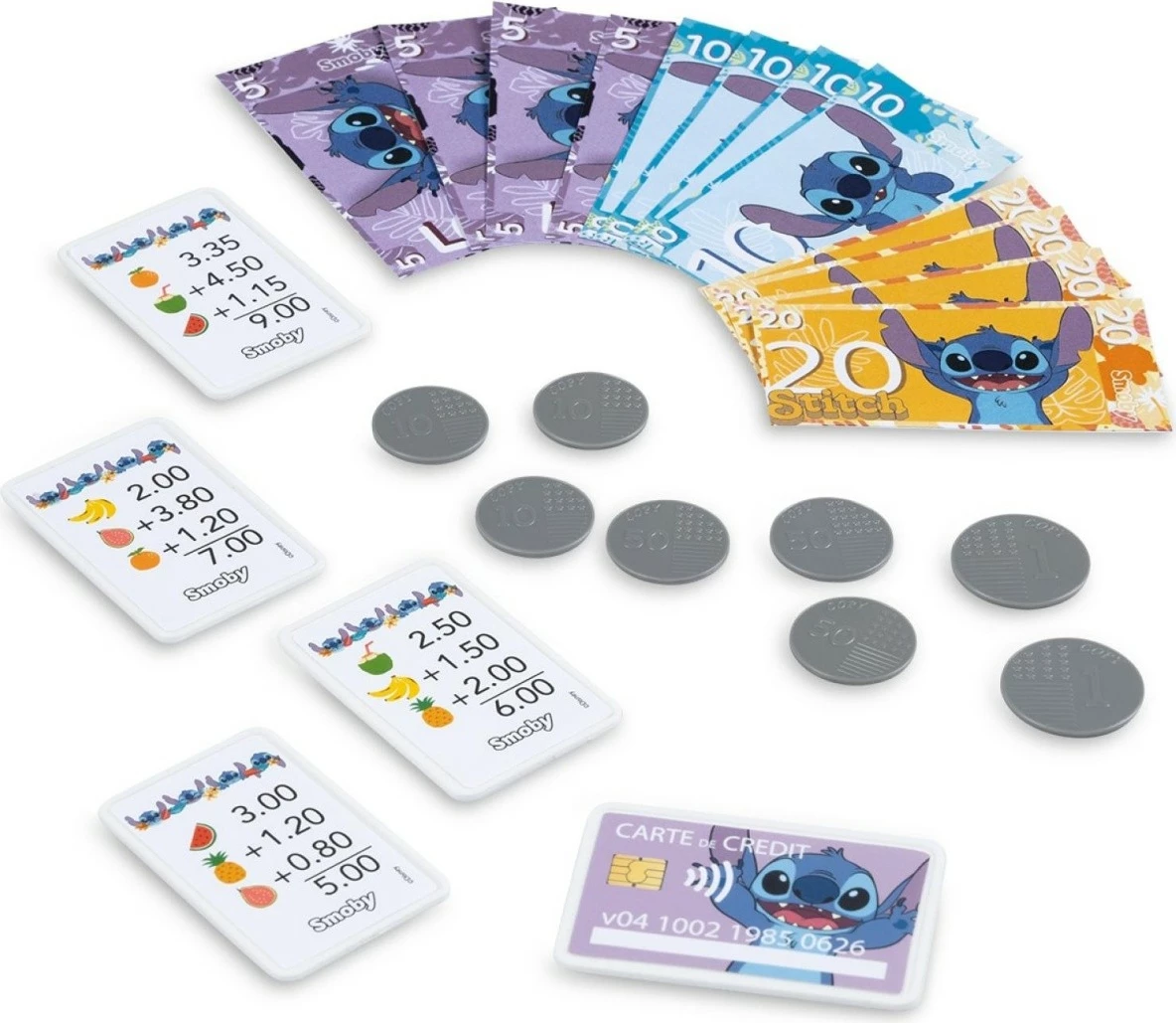 Kasë lodër Smoby Stitch me lexues kartelash, shumëngjyrëshe, set aksesorësh