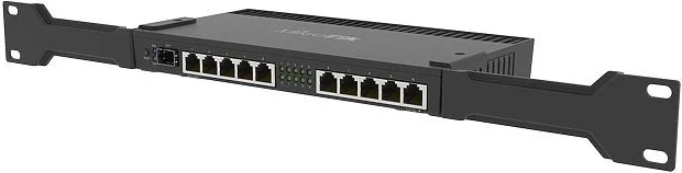 Ruteri i lidhur me tela MikroTik RB4011IGS+RM, Ethernet Gigabit, i zi