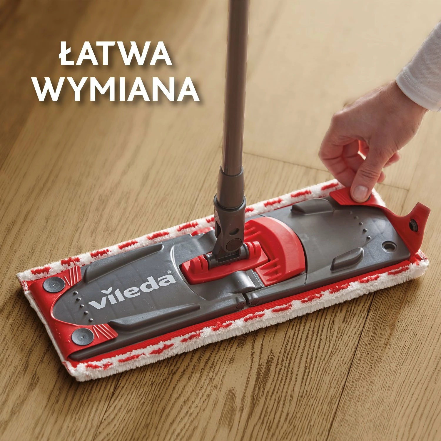 Insert për mop Vileda Ultramax 155747, mikrofibër 2në1, 1x, e bardhë/kuqe