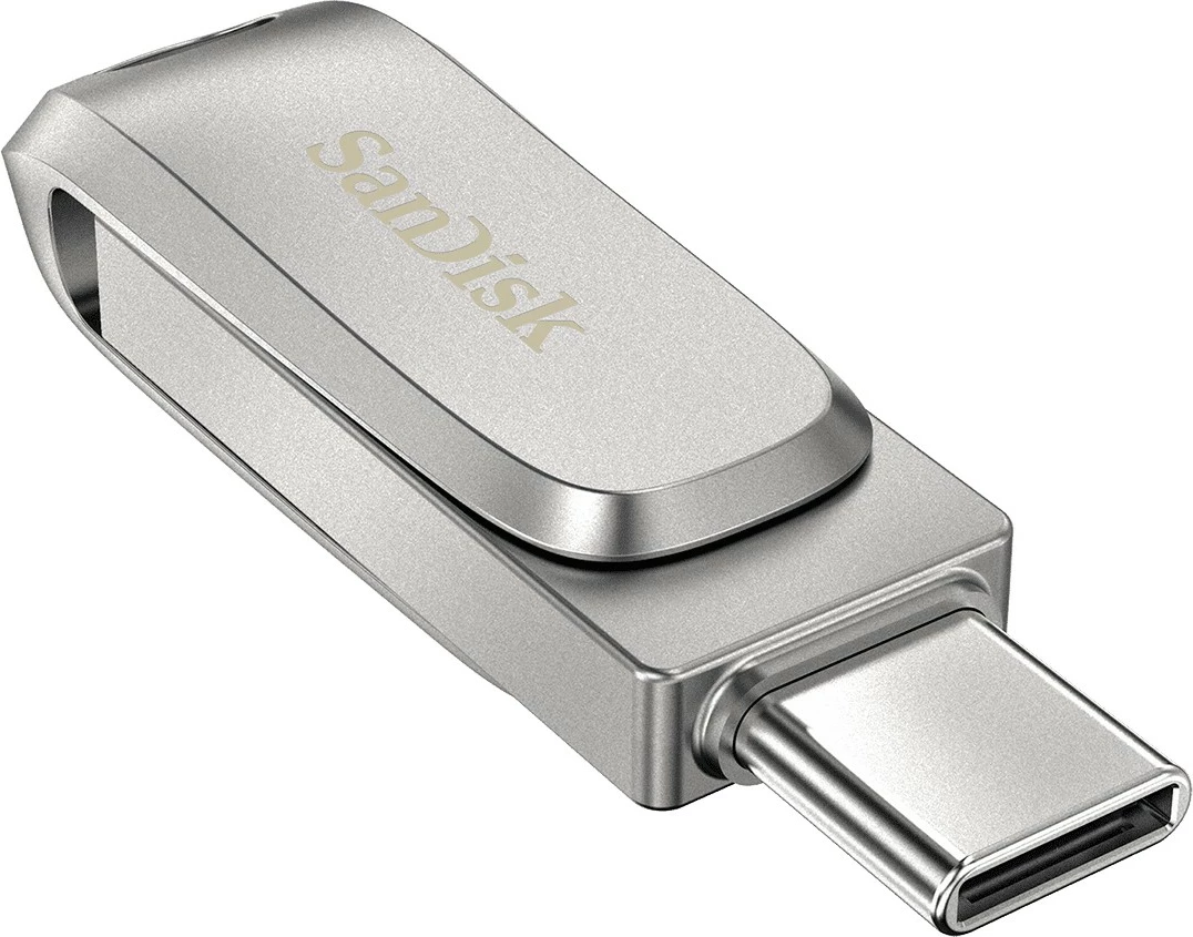 USB SanDisk Ultra Dual Drive Luxe, 64 GB, USB Type-A / USB Type-C, 3.2 Gen 1, 150 MB/s, Inox