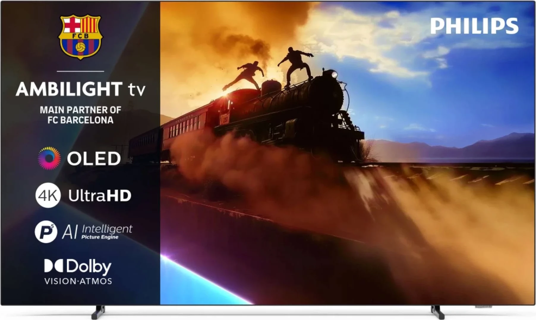 Televizor OLED, Philips, 55OLED770/12, 55", 4K UHD, Ambilight, Smart Titan OS, 120 Hz