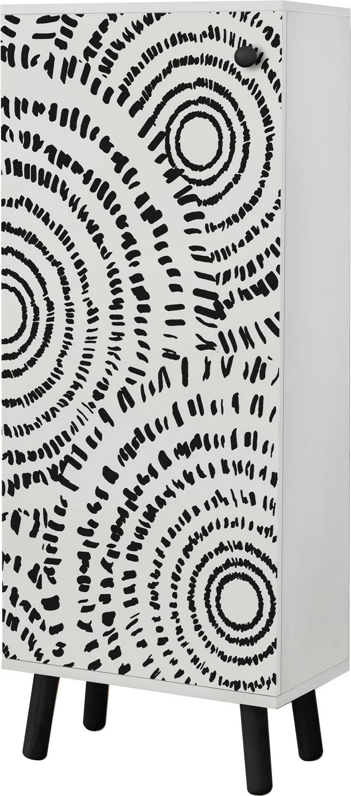 Dollap për këpuca, Skye Decor, Vegas - SB 946, bardhë e zi