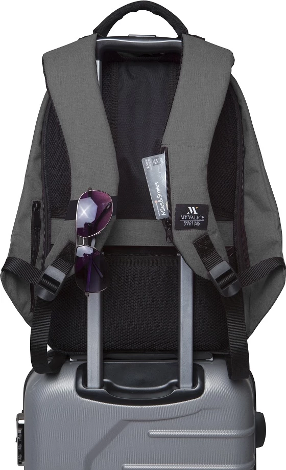 Çantë shpine për laptop, ngjyrë gri, Zoozie Bags, 2754