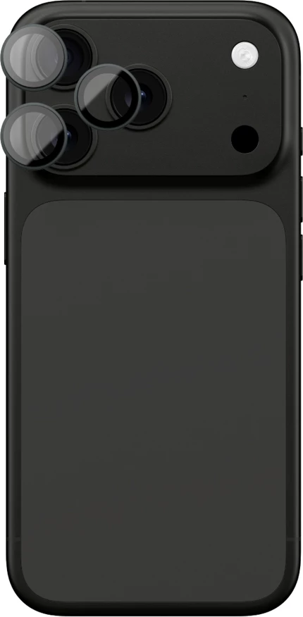 Mbrojtës xhami për kamerë AmazingThing Lens Glass për iPhone 17 Pro / Pro Max, kornizë alumini gri