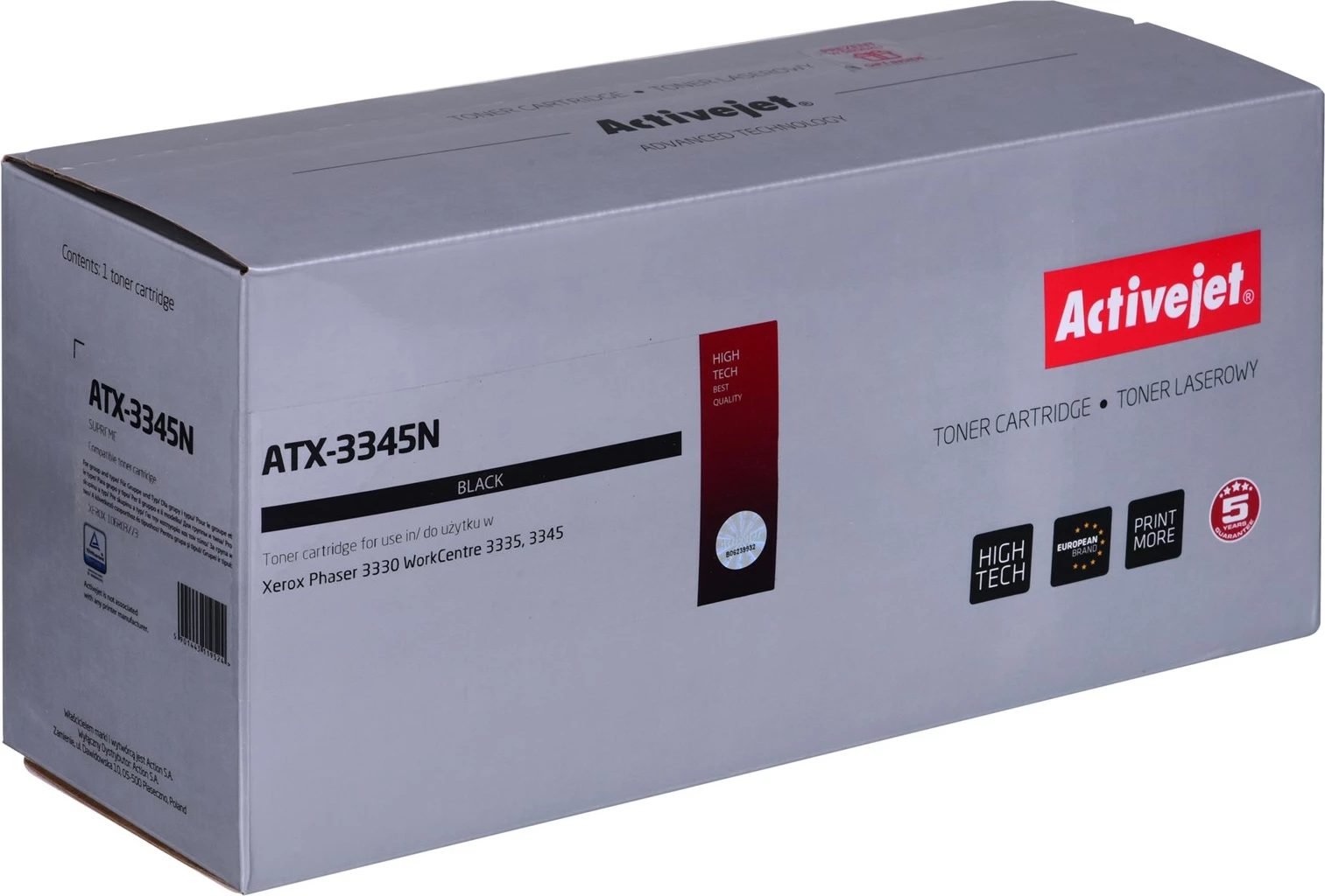Toneri Activejet ATX-3345N, për XEROX 106R03773, i zi