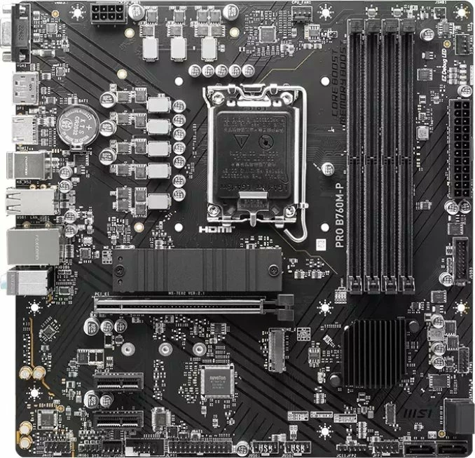 Pllakë amë MSI PRO B760M-P Micro ATX, 4x RAM DDR5, 4x SATA 3, HDMI/DisplayPort/VGA