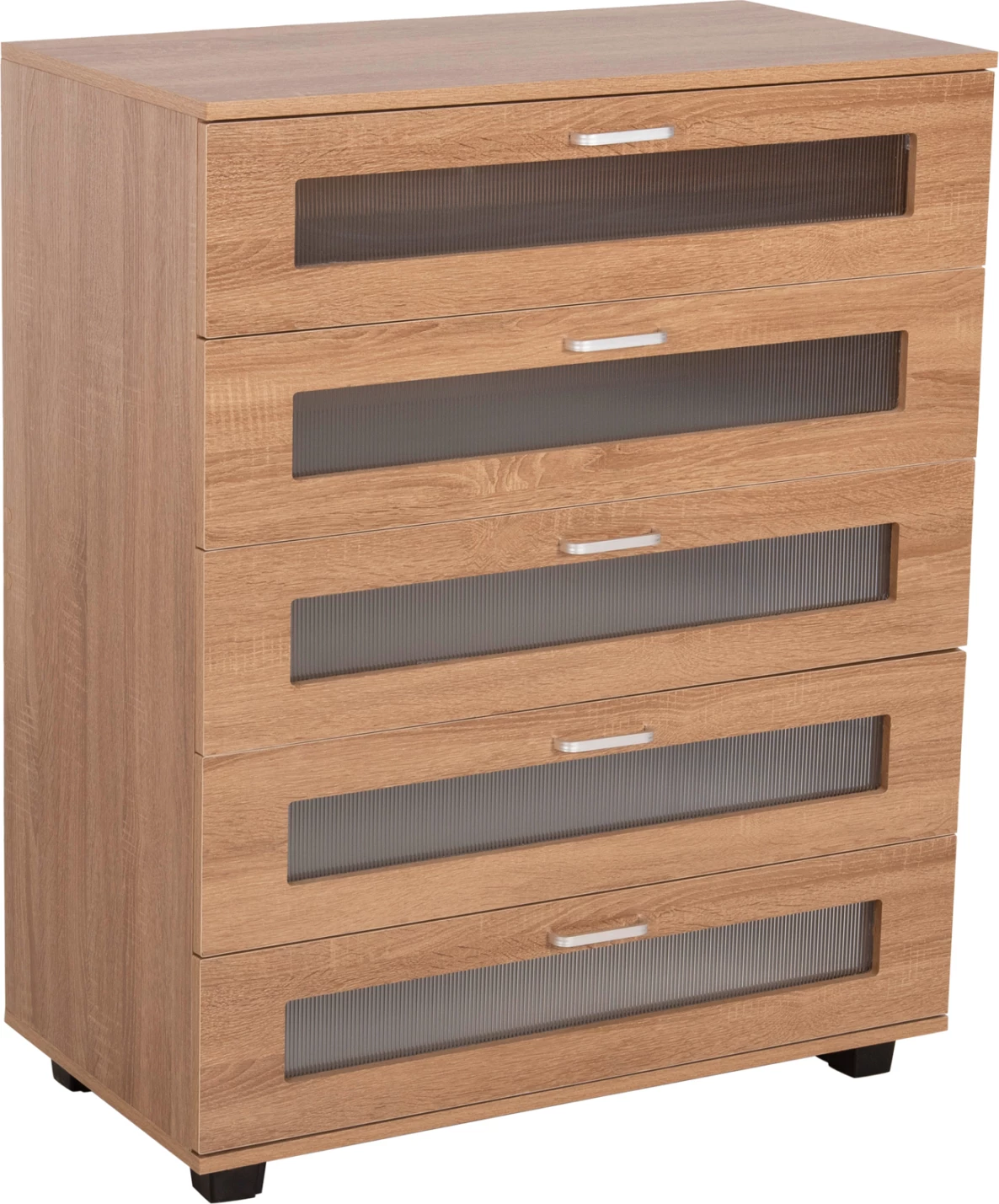 Komodinë me sirtarë THORGAN FH9881.01 melaminë në ngjyrë sonama-5 sirtarë 80Χ40Χ100H cm