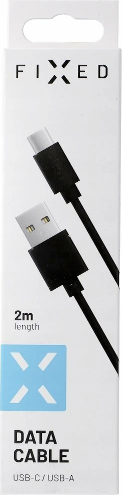 Kabl USB Fixed Data Cable FIXD-UC2M-WH, USB-A në USB-C, 2 m, i bardhë, me organizer kablli