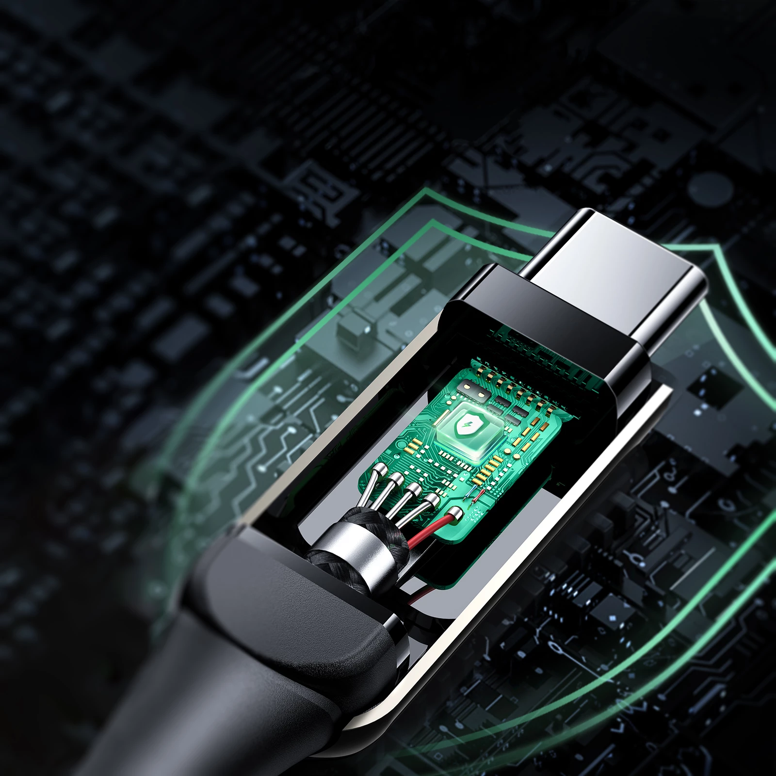 Kabllo Acefast C6-03 USB-C në USB-C, 2m, 100W, Ekran, e zezë