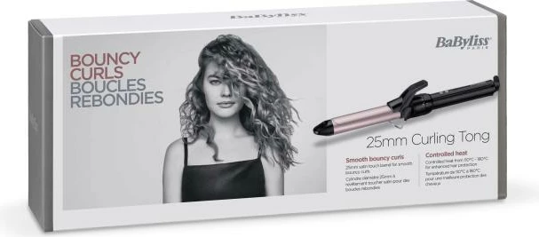 Mashë për kaçurrela, BaByliss C325E Pro 180 25mm, e zezë/ari