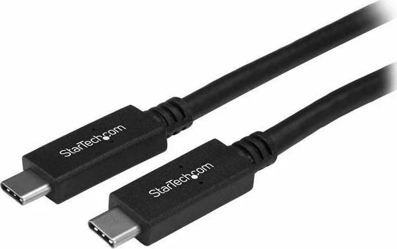 Kabllo USB-C në USB-C StarTech USB315CC1M, 1 m, USB 3.0, 60 W (3 A), 5 Gb/s, 4K@60Hz, e zezë
