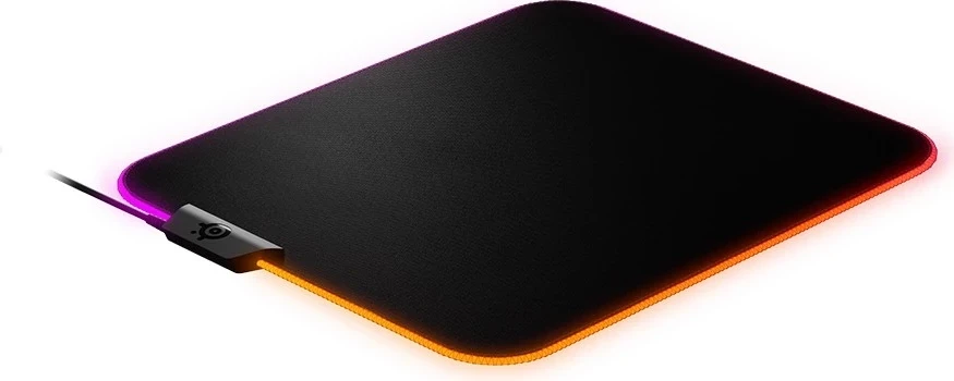 Mauspad SteelSeries QcK Prism Cloth M, me ndriçim, ngjyrë e zezë