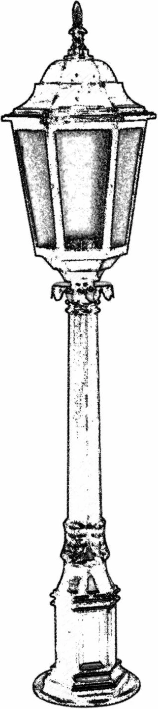 Llambë dyshemeje për jashtë Opviq, BSU-68188-BSY-B, e zezë dhe e bardhë