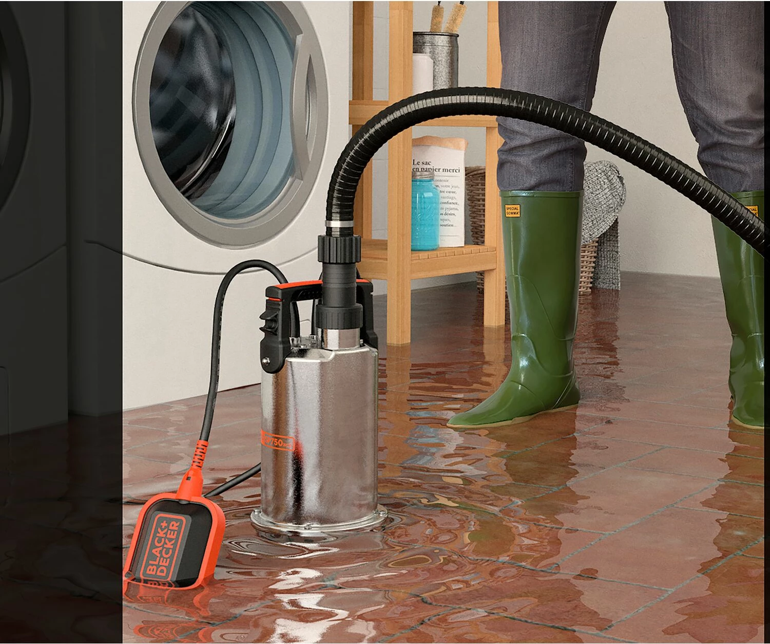 Pompë zhytëse për ujë të pastër Black&Decker BXUP750XCE 750 W, 230 V, 11,000 L/h