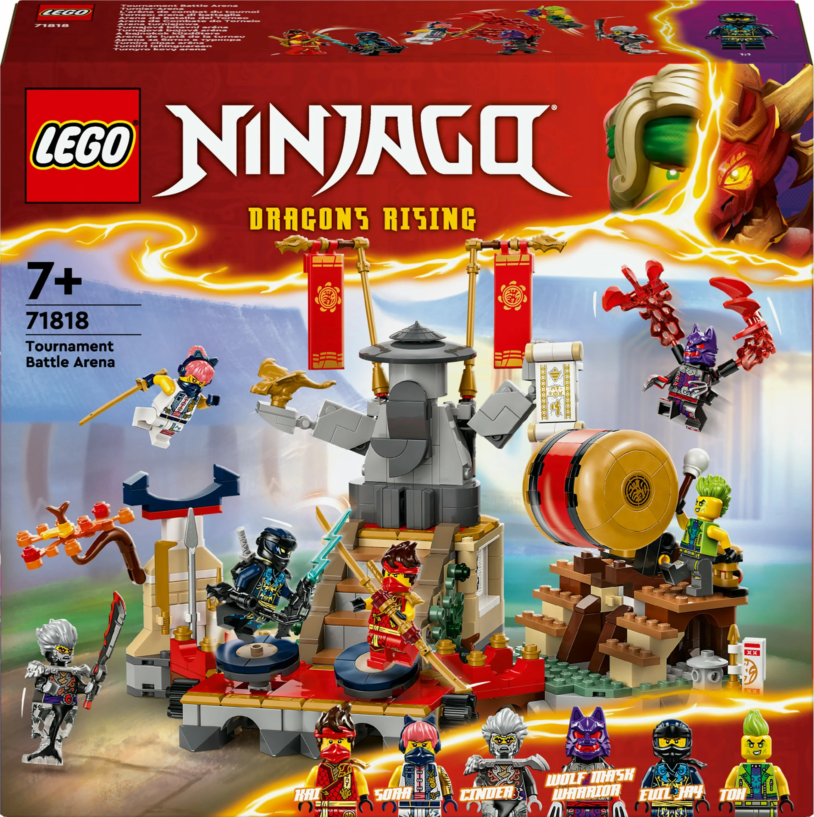 Set ndërtimi LEGO NINJAGO Tournament Battle Arena 71818, 659 pjesë, shumëngjyrëshe