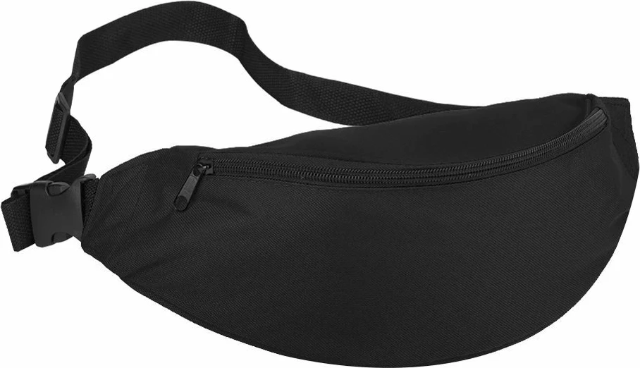 Çantë beli Hurtel për vrapim dhe aktivitete të jashtme, Canvas, e zezë