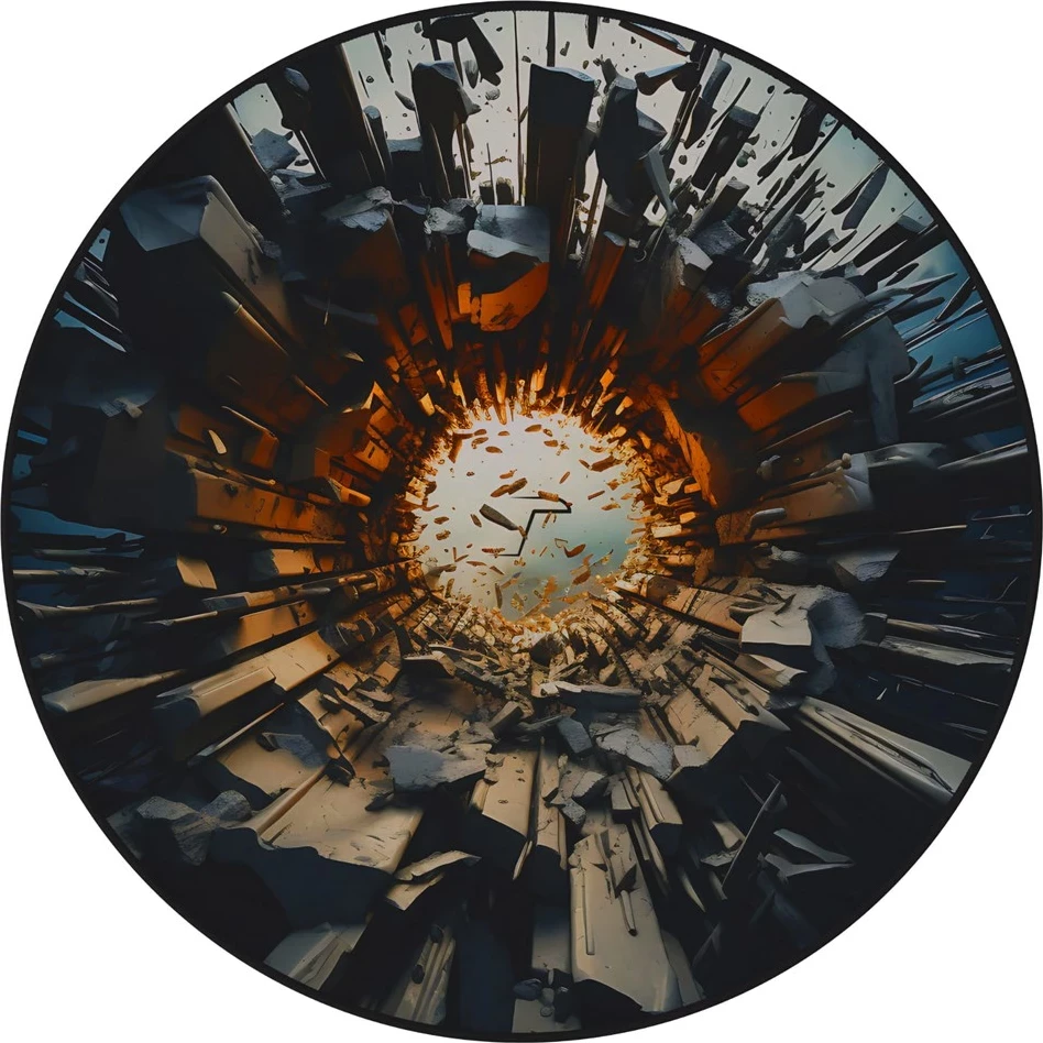 Tapet për karrige gaming Huzaro FloorMat 5.0, 1200x1200 mm, Gome, E zezë