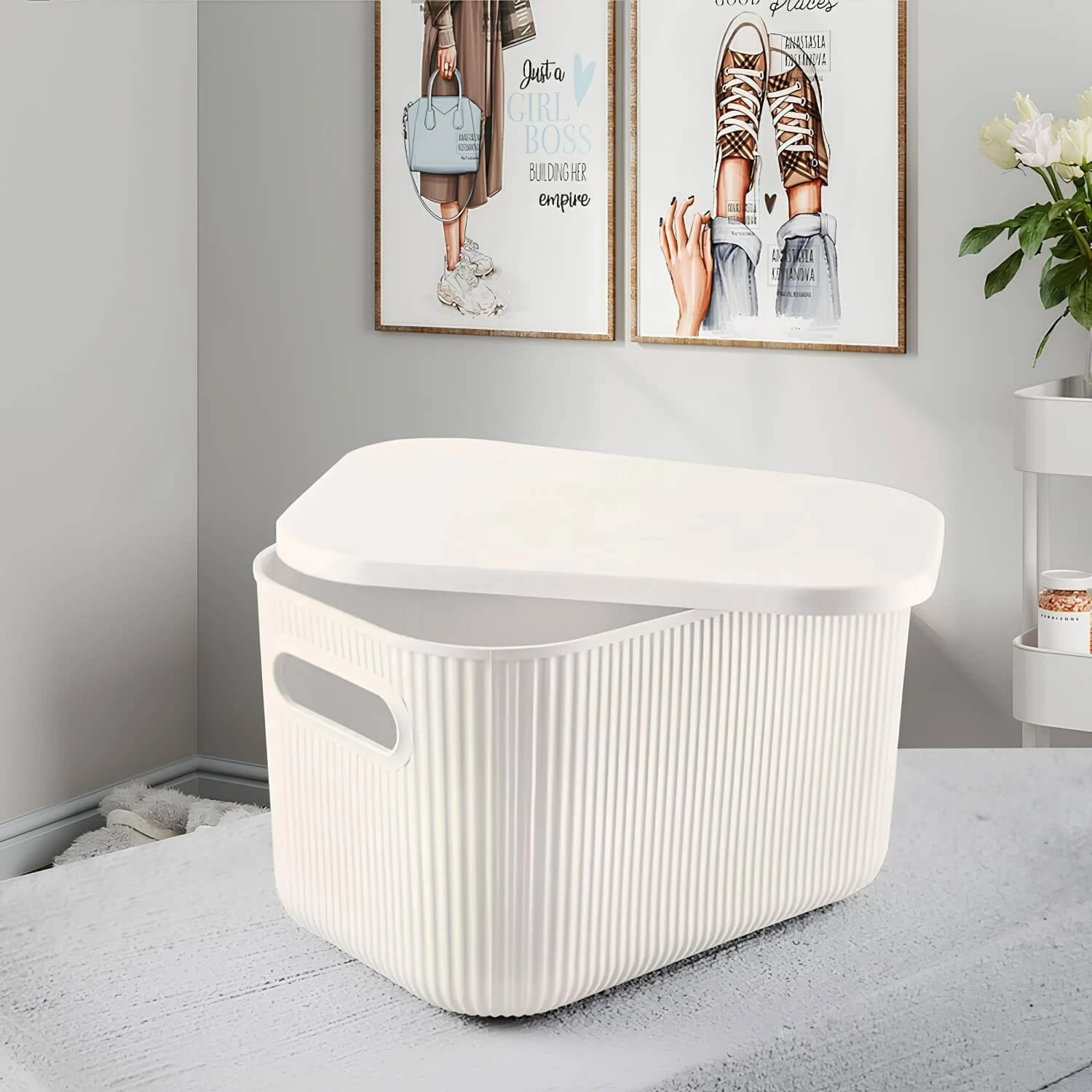 Organizues tavoline, plastik, ngjyrë ecru, Evila Originals, ORG - 2023