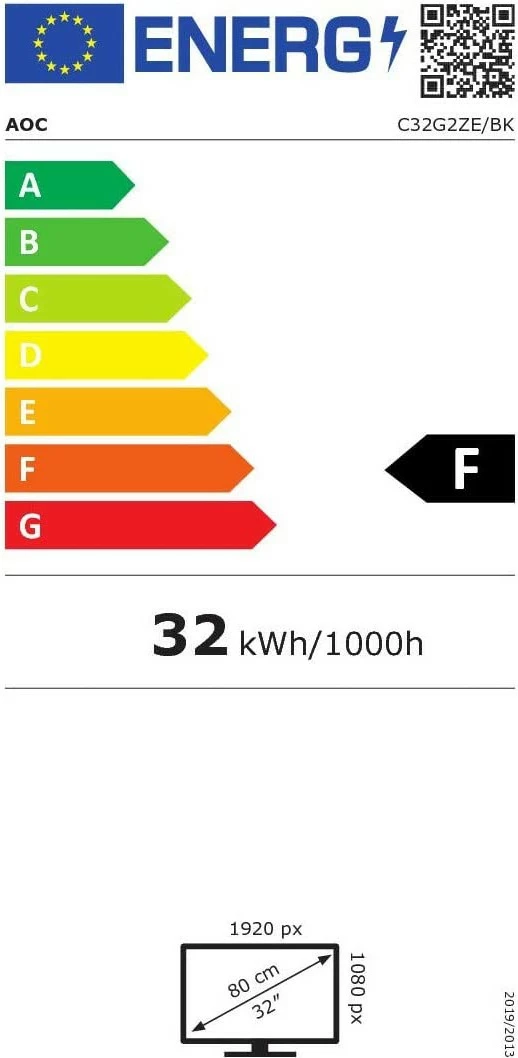 Monitor AOC G2 C32G2ZE/BK, 31.5", 1920 x 1080, Full HD, LED, 0.5 ms, i zi, i kuq