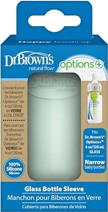 Veshje Silikoni për Shishe Qelqi Dr. Brown’s 120 ml, ngjyrë mentë