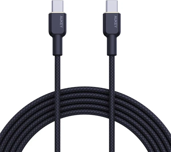 Kabllo AUKEY CB-NCC1 USB-C Type-C PD 60W 3A 1m Nylon e Zezë