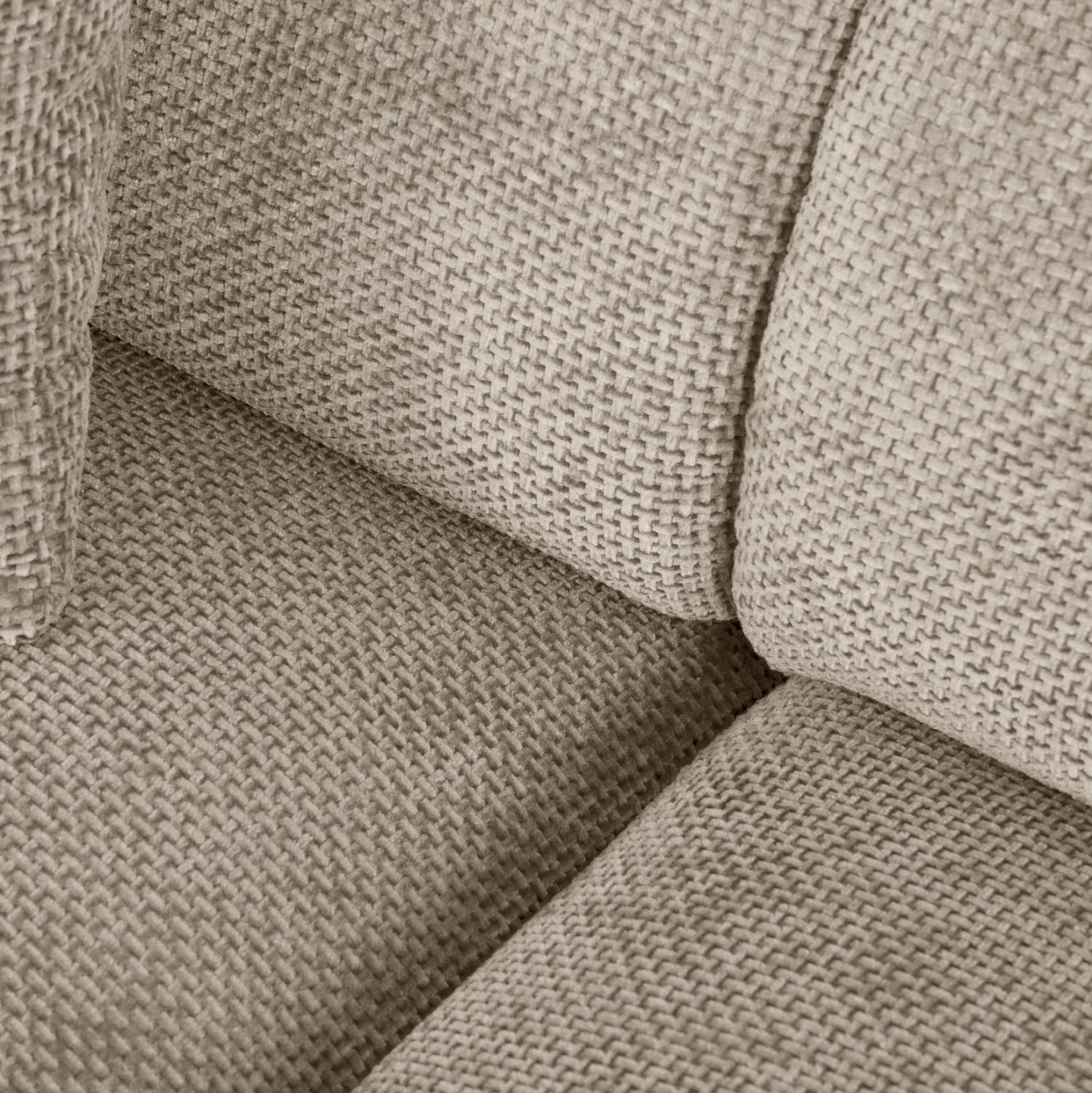 Divan qoshe BRICKEN FH3275.01R, pëlhurë bezhë, 110-282x98-160x72H cm