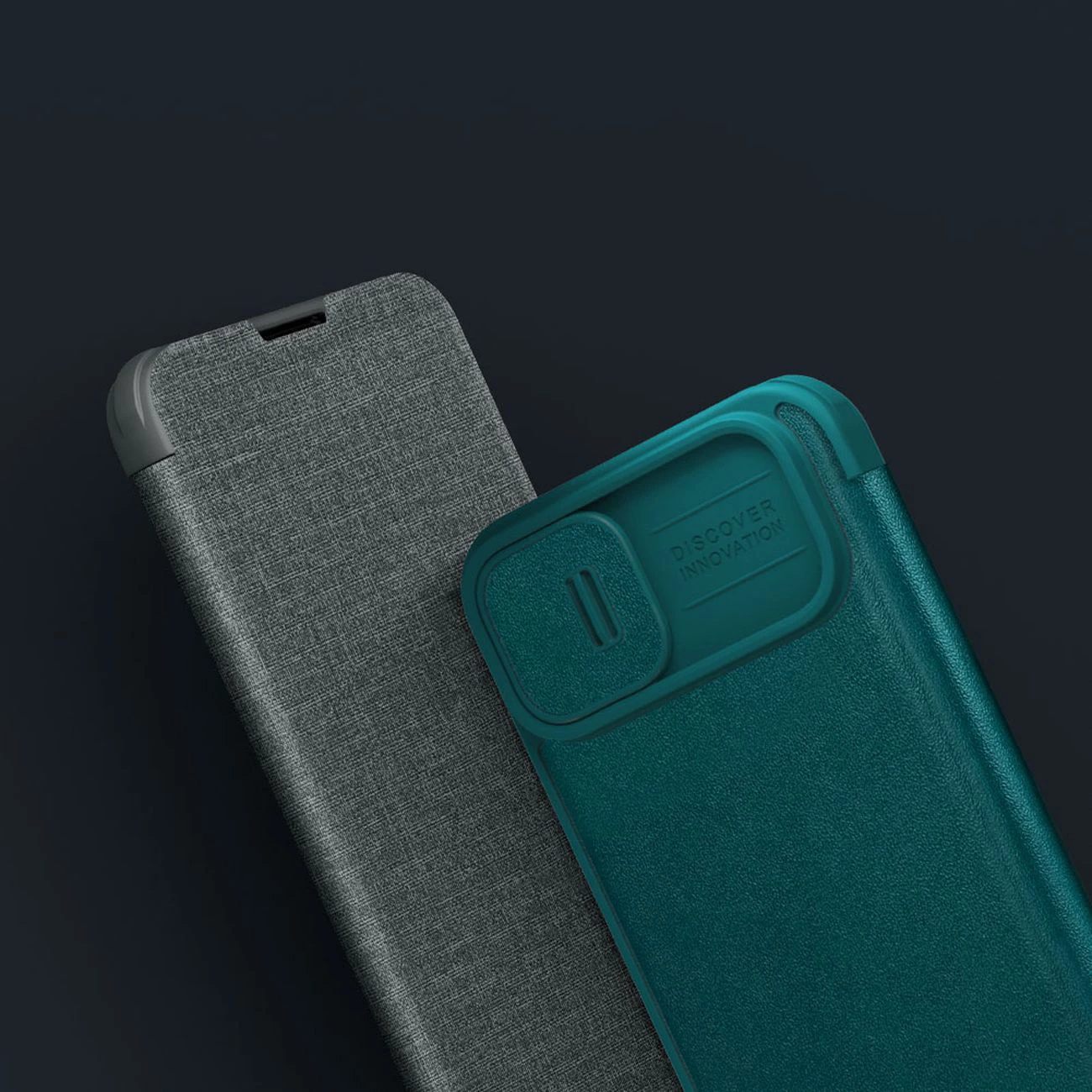 Mbështjellës Nillkin Qin Leather Pro Case për iPhone 14 Plus, me kapak dhe mbrojtje kamere, i zi