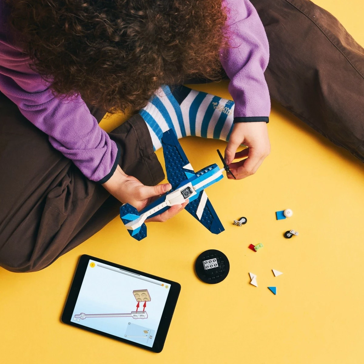 Set ndërtimi LEGO Creator 3-in-1, 31160 Airship: Racing Plane, 178 pjesë, blu