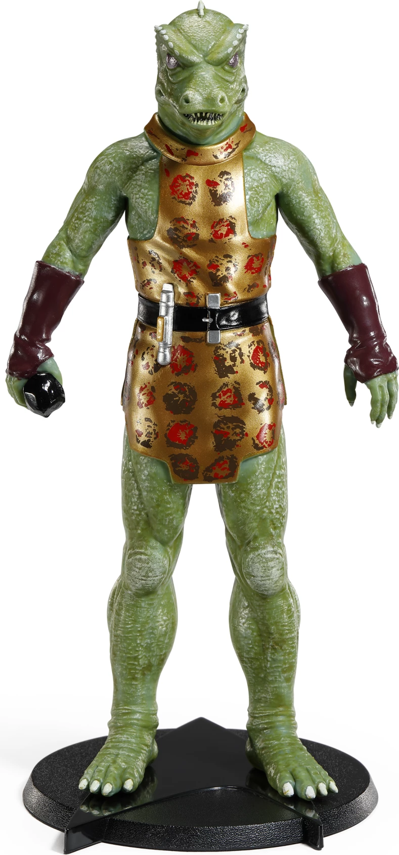 Figurë koleksionuese NOBLE COLLECTION Bendyfigs Gorn 19 cm me stendë dhe armë