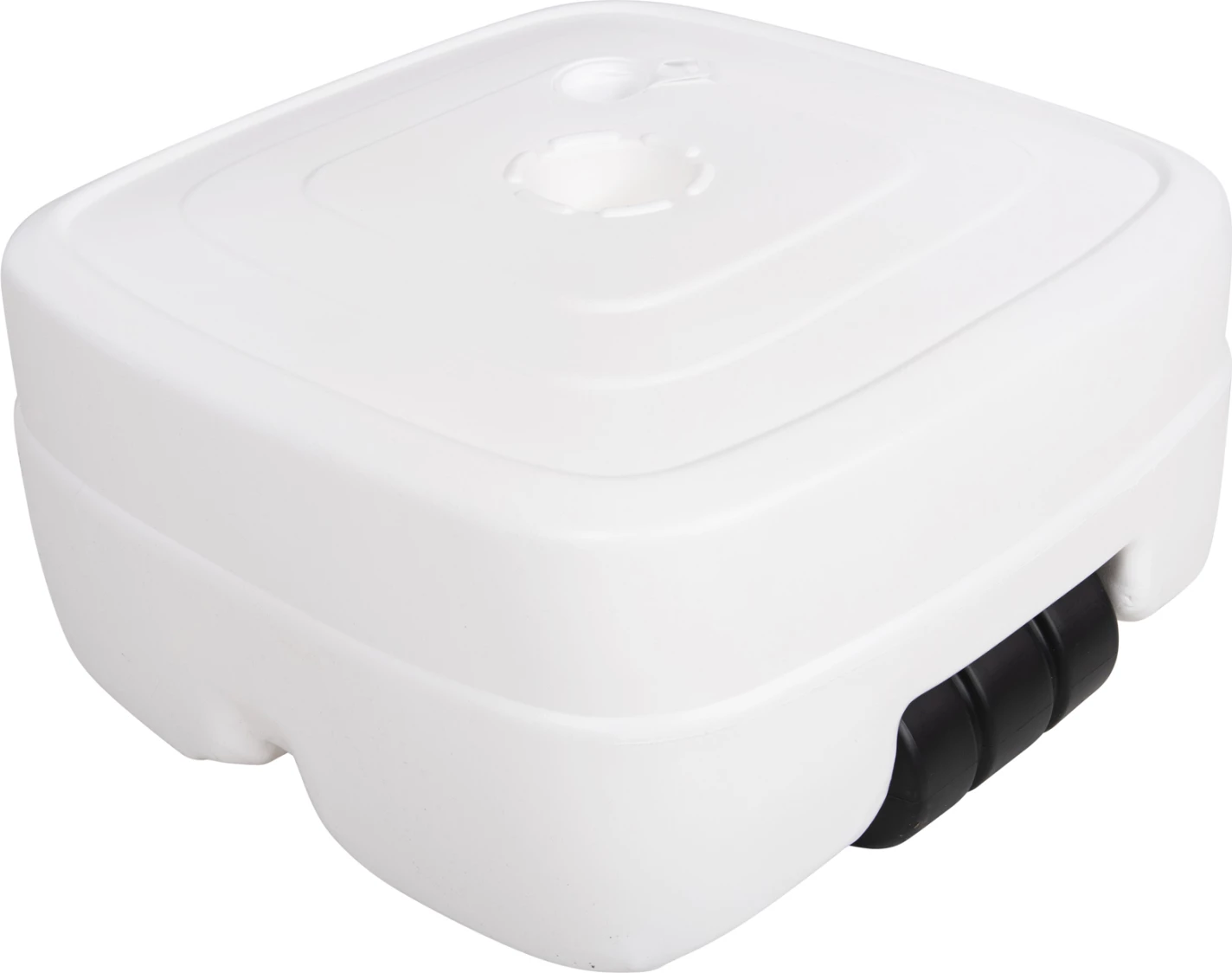 Bazë plastike për ombrellë me rrotë, SOLBAS FH6113.01, ngjyrë e bardhë, për shtyllë 33/50mm, 46,5x23,5Hcm