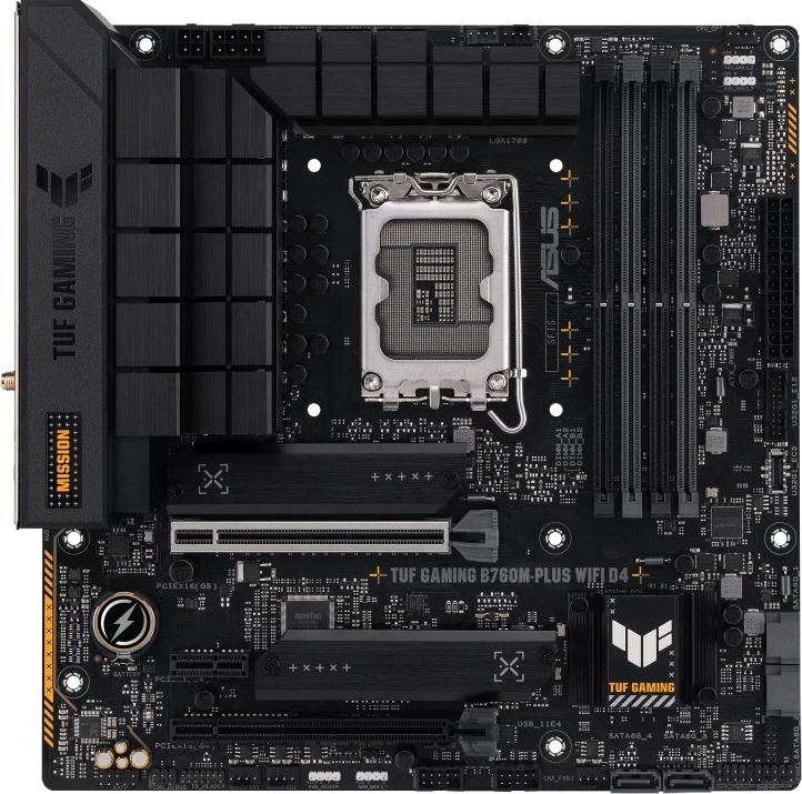 Pllakë amë ASUS TUF GAMING B760M-PLUS WIFI D4, Intel B760, LGA 1700, micro ATX
