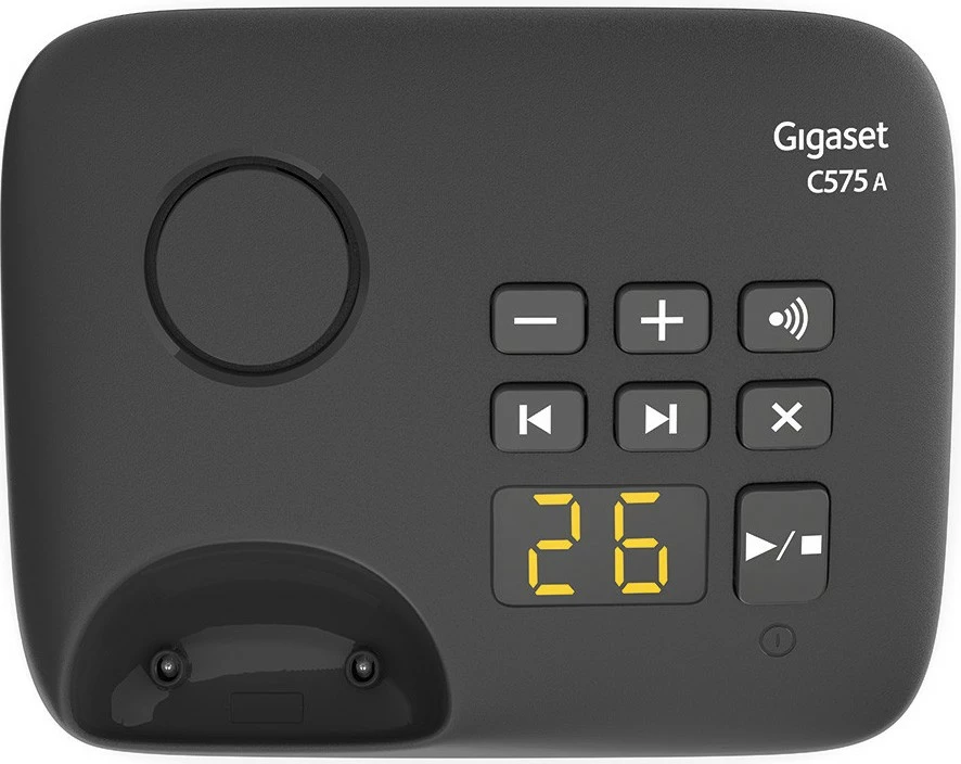 Telefon pa tela Gigaset C575A Duo, DECT, 2 aparate, regjistrues, i zi