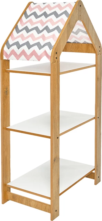 Raft Montessori Zoilen I bardhë-natyrale-rozë mdf 50x30x100cm