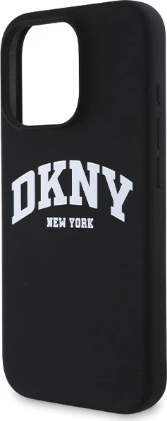 Mbështjellës DKNY për iPhone 16 Pro, MagSafe, silikon, i zi