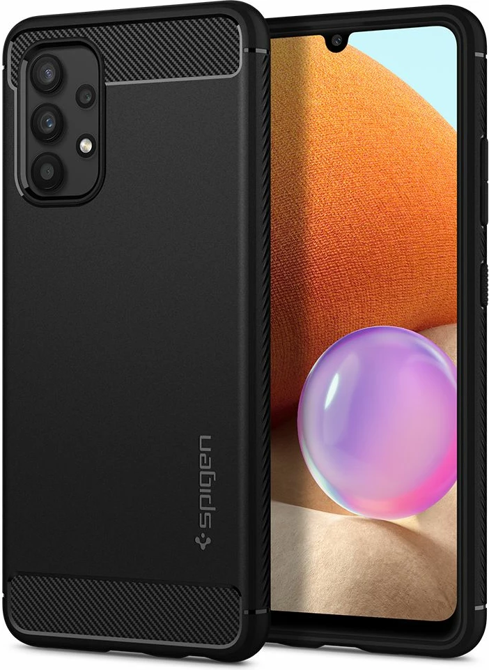 Mbështjellës Spigen Rugged Armor për Samsung Galaxy A52/A52s, Matte Black