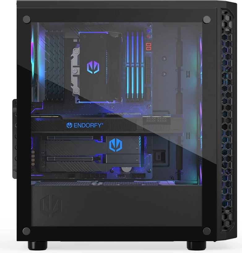 Kasë Endorfy Signum 300 ARGB, Midi Tower, xham i fortë, 4 ventilatorë ARGB, e zezë