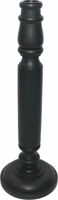 Mbajtëse qirinjsh klasike, dru, e zezë, 10x10x31cm