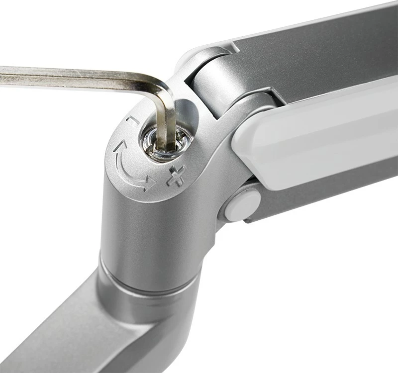 Krah monitori LogiLink BP0090, manual, 3 ekrane, 17-27 inç, 7 kg, argjendtë