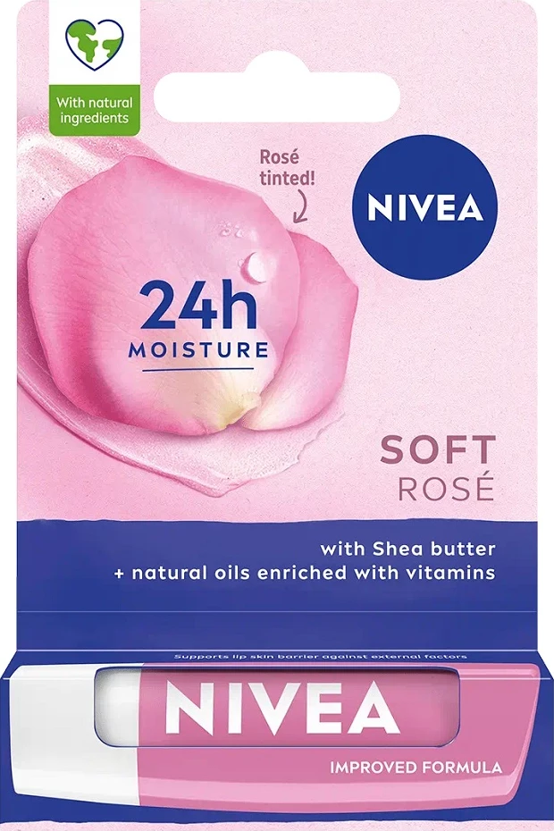 Balsam për buzë Nivea Soft Rose për femra 4.8g