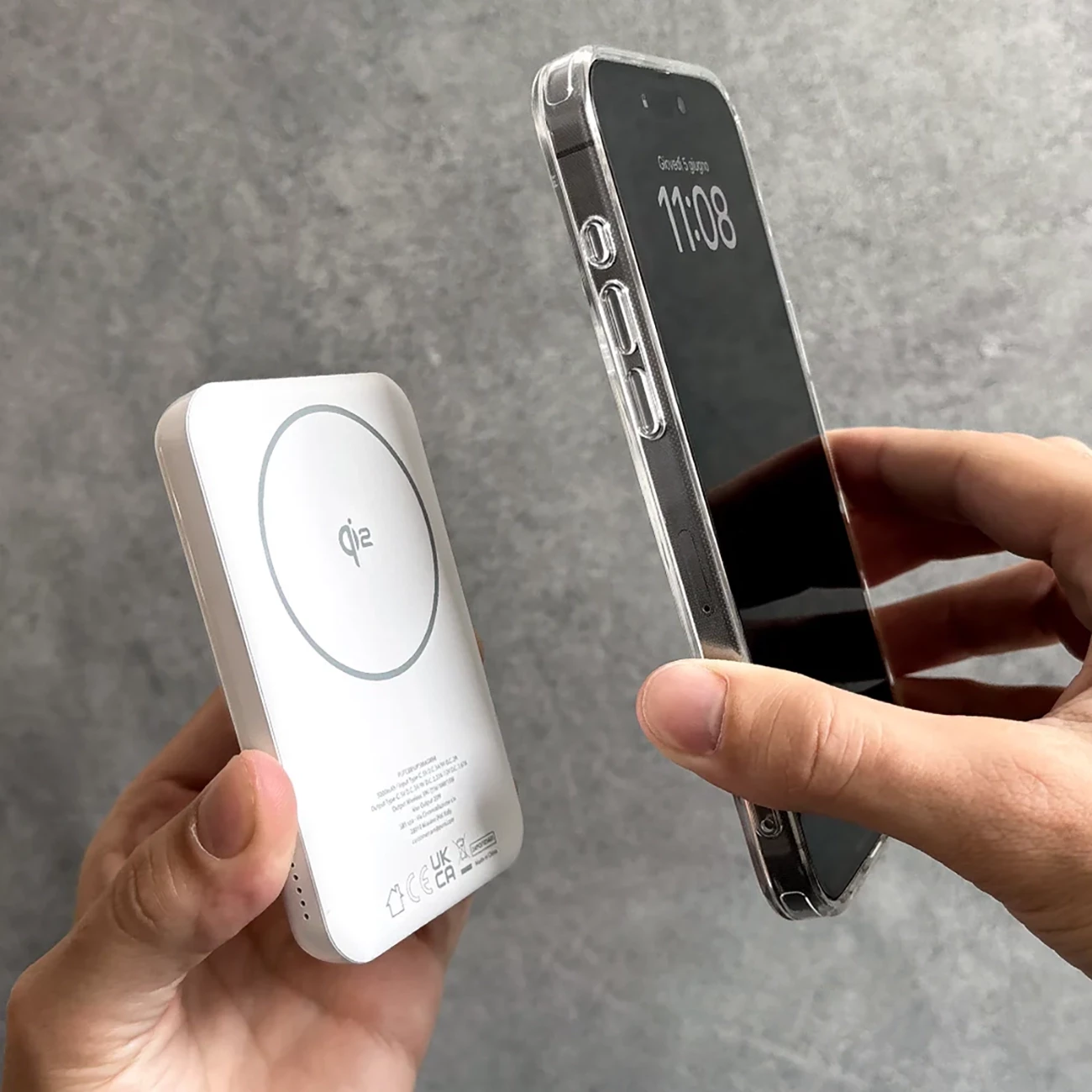 Powerbank Puro Mag Plus 5000mAh, Qi2, MagSafe, 20W, USB-C, Bardhë