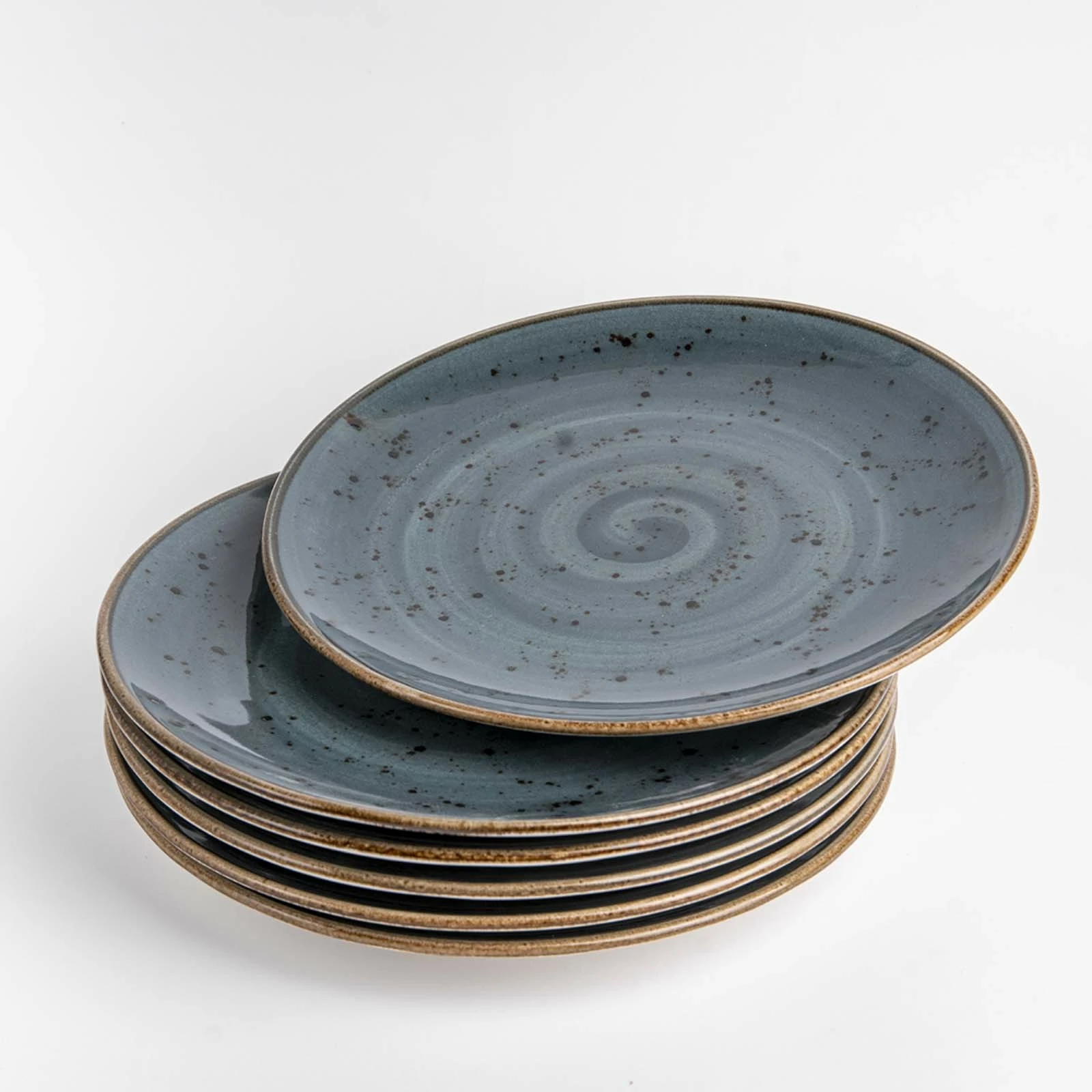 Pjatë e sheshtë Fine Dine Arando Ø240 mm, porcelan, gri, set 6 copë