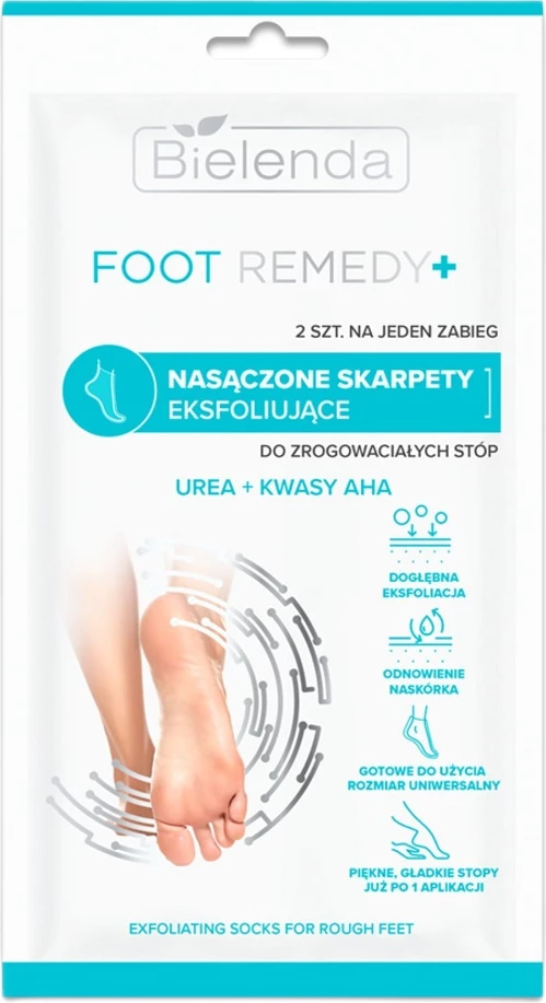 Çorape eksfoliuese për këmbë Bielenda Foot Remedy për femra, 2 copë