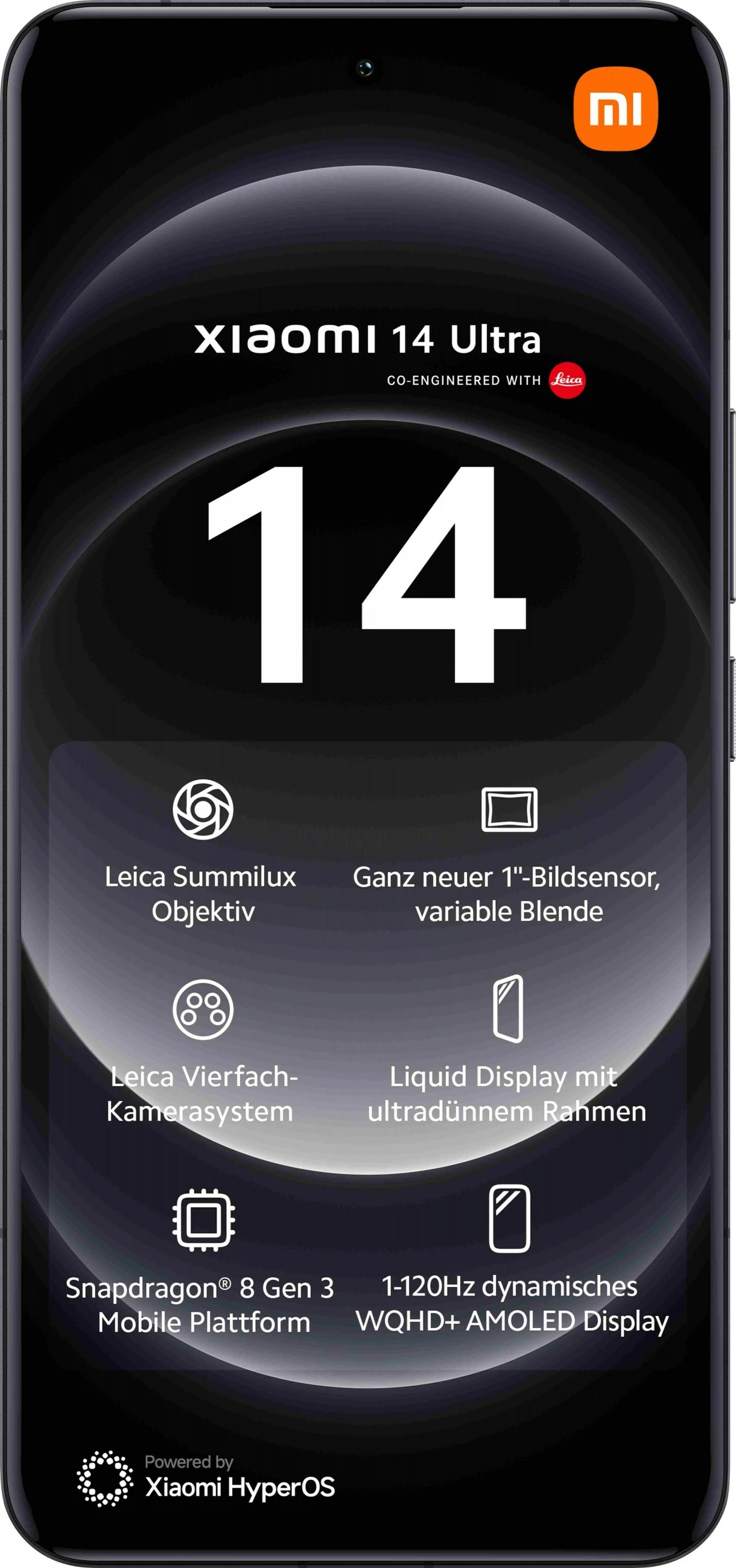 Celular Xiaomi 14 Ultra, 6.73", 16+512GB, 5G, i zi 
