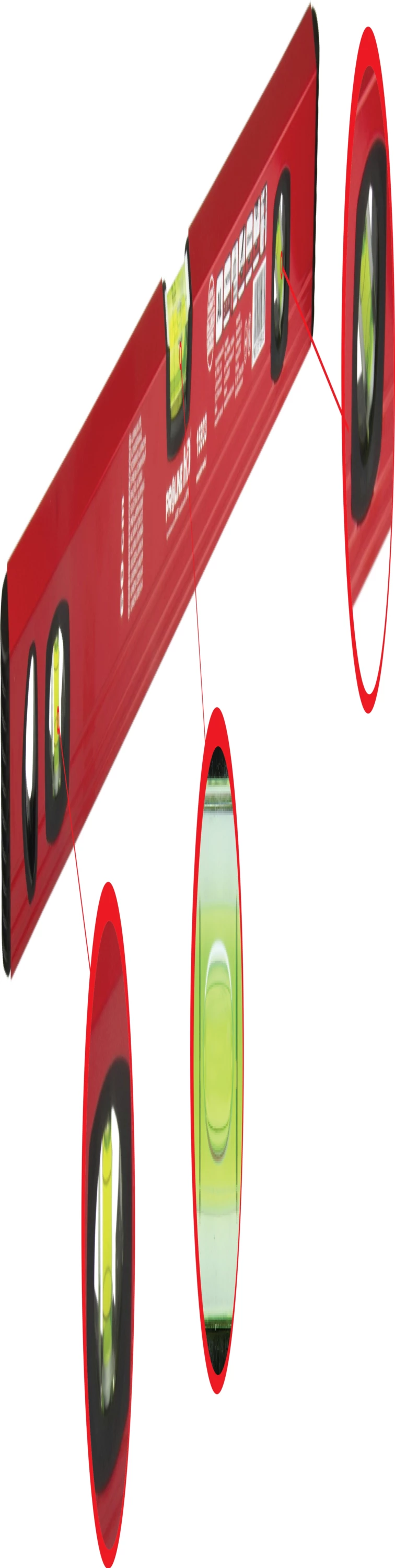 Nivel uji Proline 15932 40 cm, alumin, 3 fiole