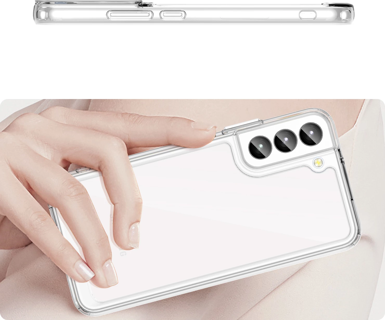 Mbështjellës Hurtel Outer Space Case për Samsung Galaxy S23+, transparent