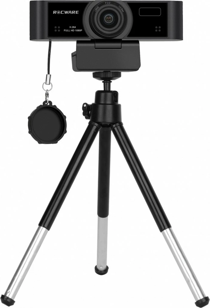 Kamerë USB ROCWARE RC15, Full HD 1080p, mikrofon i integruar, e zezë/gri/çelik