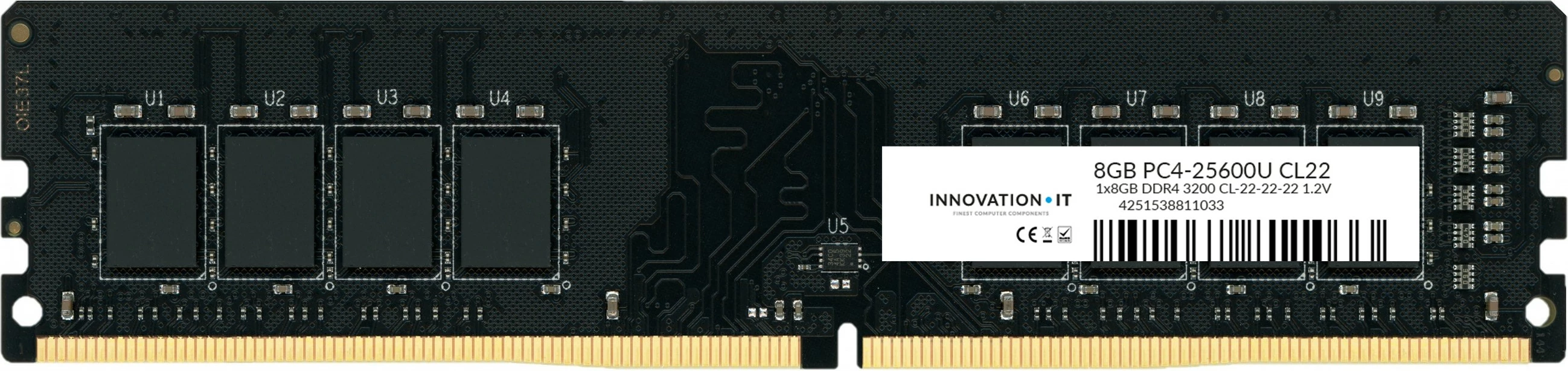 RAM Memorje Innovation IT 8GB DDR4 3200MHz CL22 e zezë