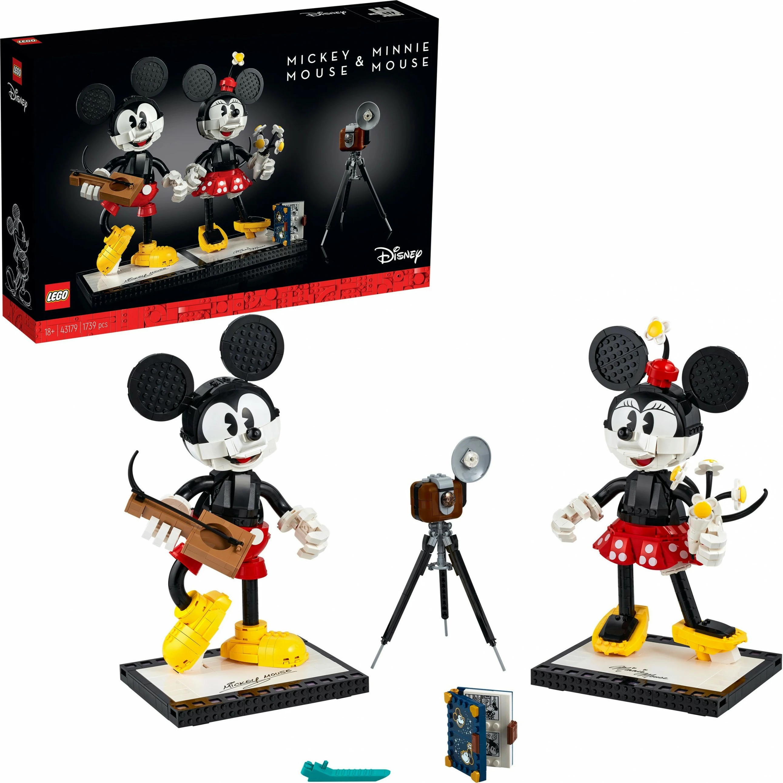 Set ndërtimi LEGO Classic Mickey Mouse & Minnie Mouse, 1739 pjesë, plastikë